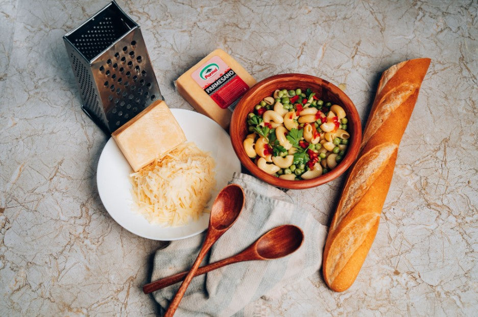 Coditos con Parmesano Parma