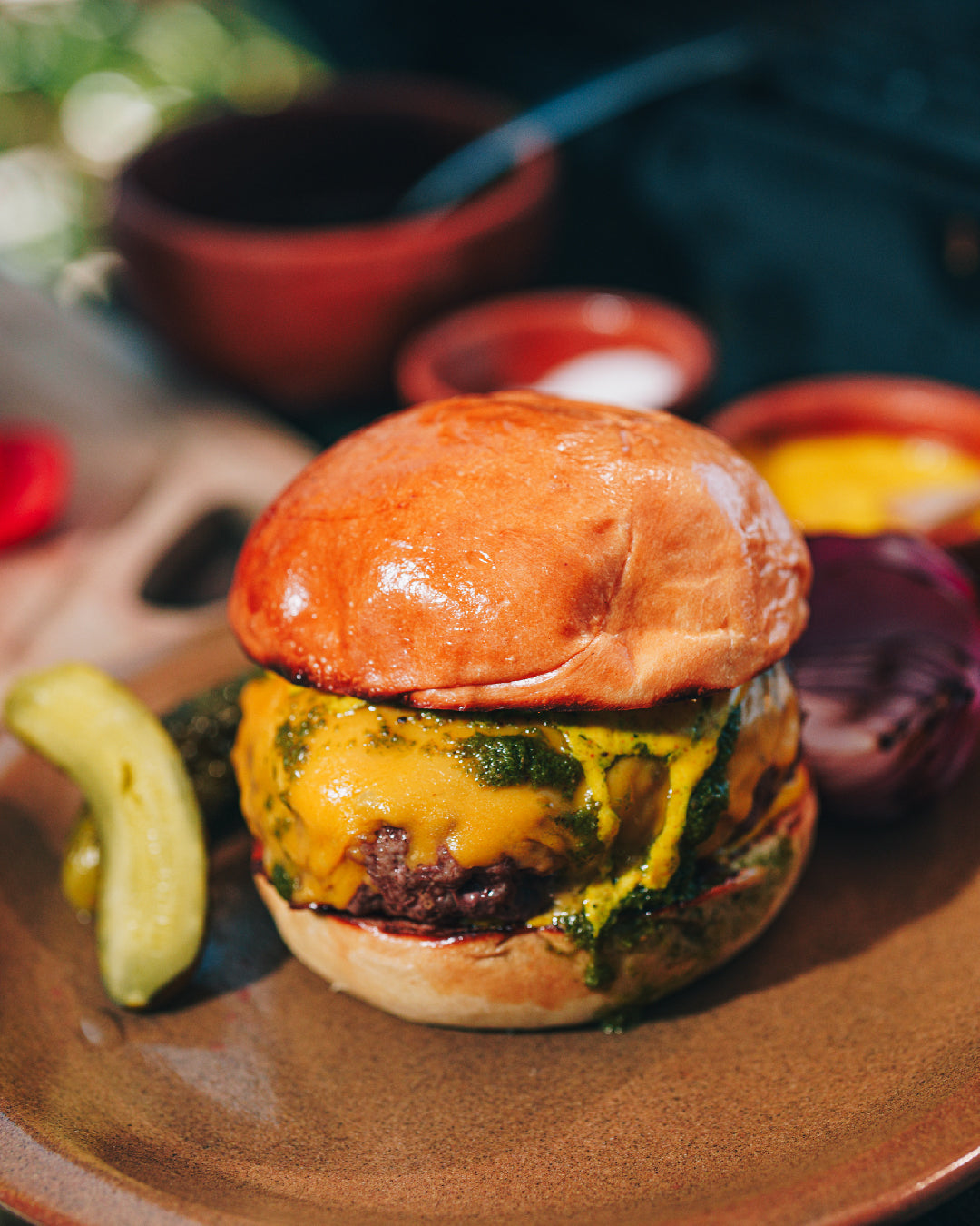 Hamburguesa con Rodajado Amarillo