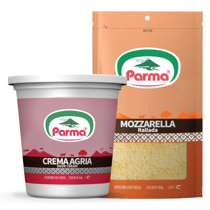 Pack crema agria + mozzarella